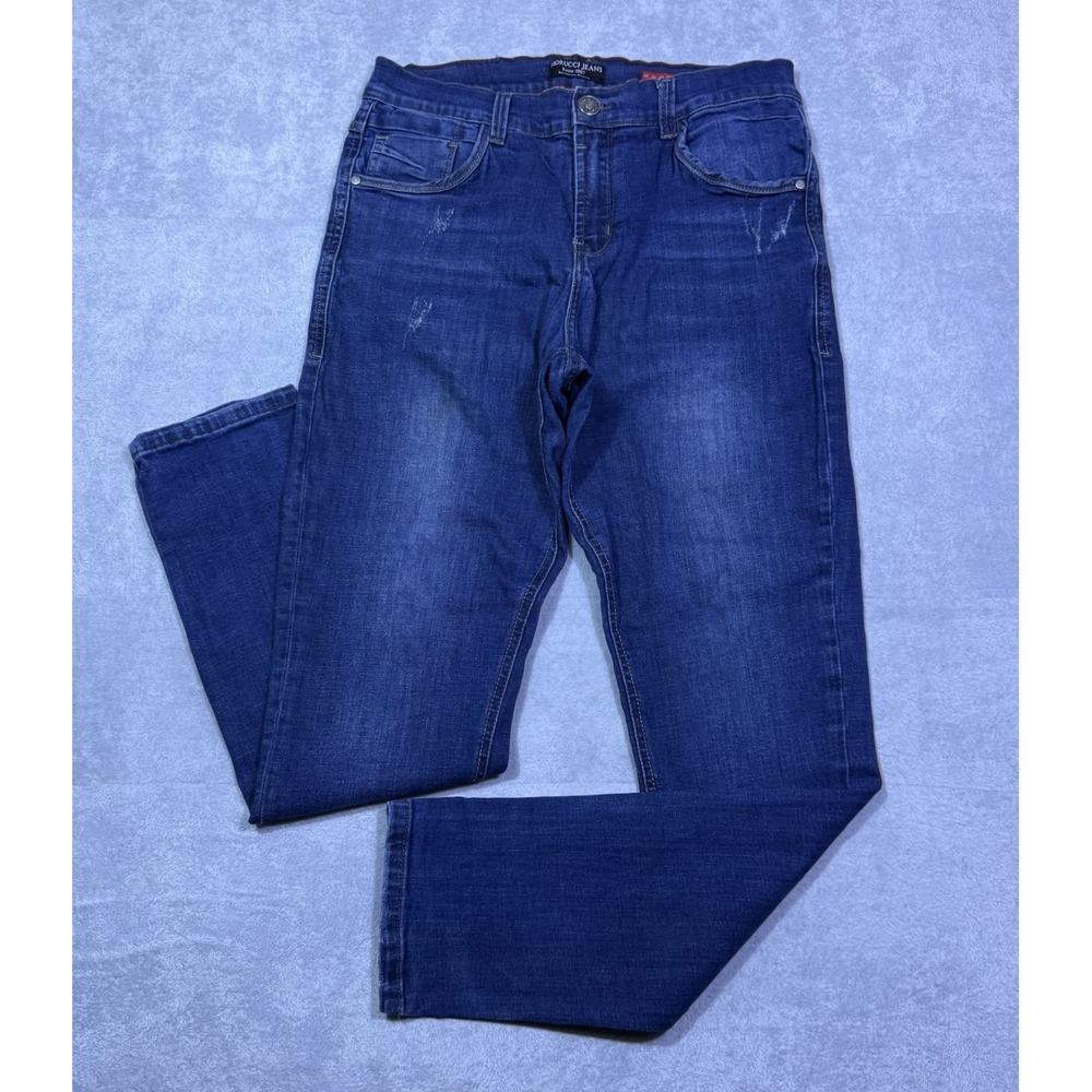 Fiorucci Jeans Mens 34x32 Athletic Slim Tapered Stretch Normcore Y2K Indigo